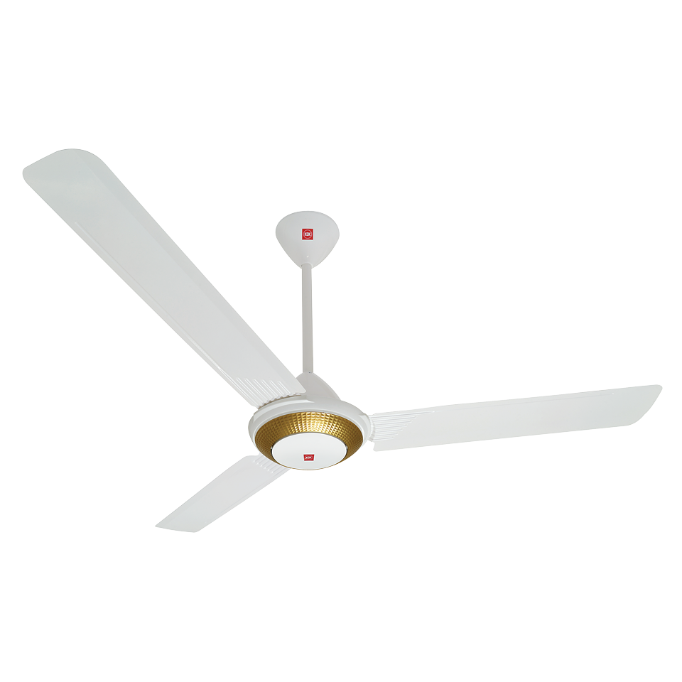 Kdk Ceiling Fan White With Golden Ring Digitech Stores